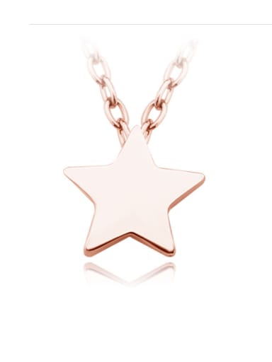 Fashion Anti-allergic Titanium Five-star Shaped Necklace