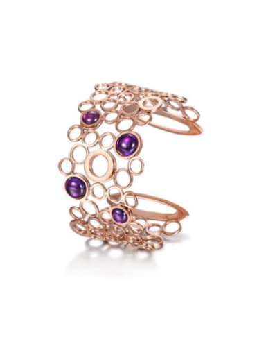 The Twist Circle And The Purple Opal Opening Bracelet