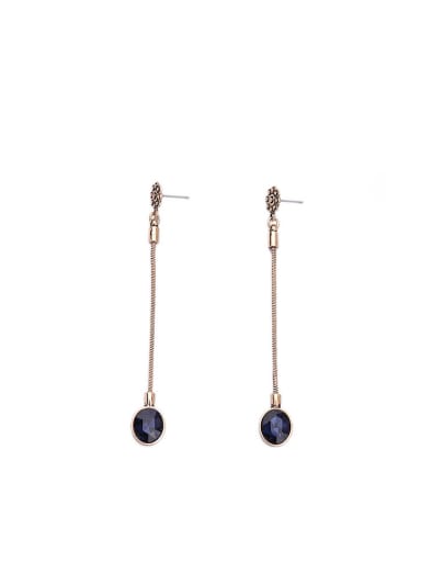 Alloy Fashion Simple Artificial Crystal Drop threader earring