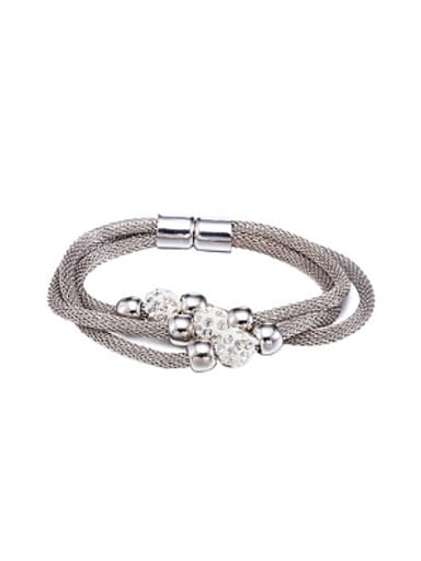 Multi-layers Zircon-studded Beads Bracelet