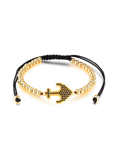 Fashion Little Anchor Rhinestones Beads Bracelet