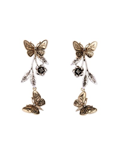 Fresh and Lovely Butterfly Alloy Drop Earings