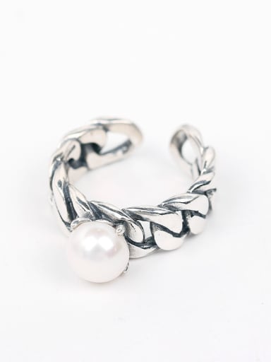Freshwater Pearl Chain Opening Ring