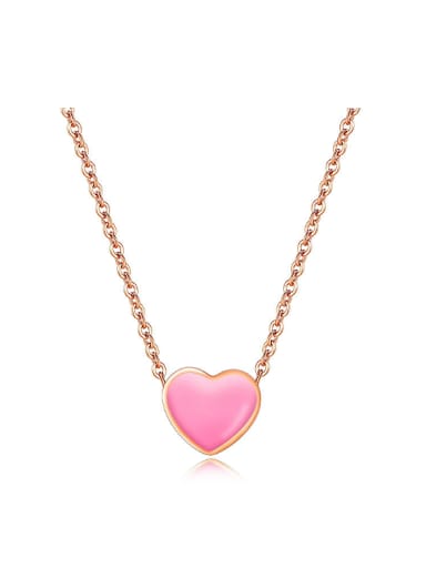 Simple Heart Rose Gold Plated Necklace
