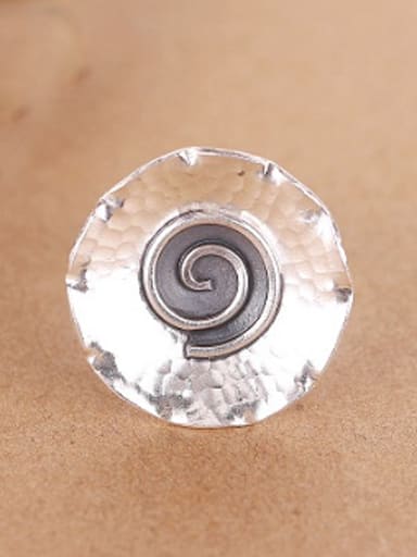 Ethnic Round Handmade Silver Ring