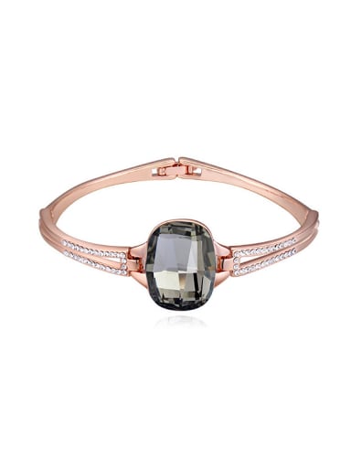 Fashion Rose Gold Plated austrian Crystal Alloy Bangle