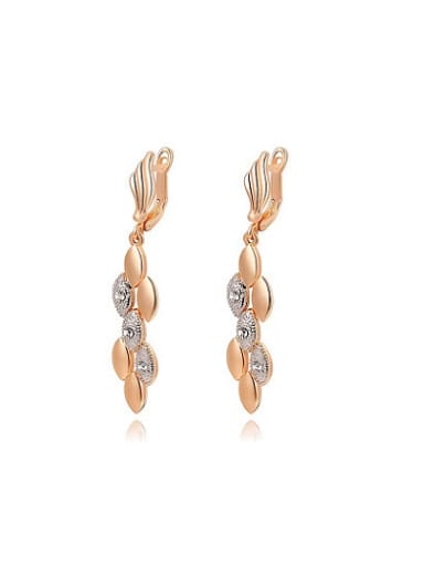 Elegant Oval Shaped Austria Crystals Drop Earrings