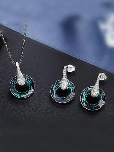 S925 Silver Round-shaped Set