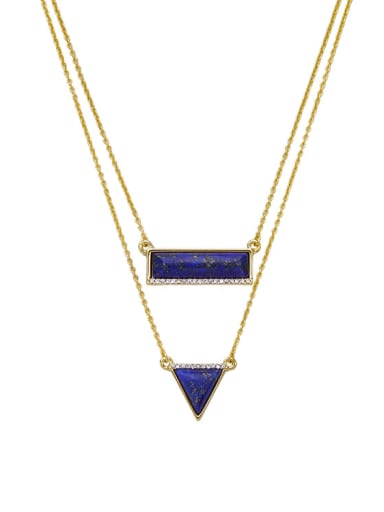 Simple Multi-layer Geometry Stones Alloy Necklace