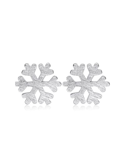 Small Fresh Snowflake S925 Silver Stud Earrings
