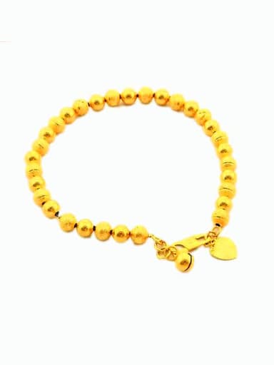 Personality 24K Gold Plated Heart Shaped Charm Bracelet