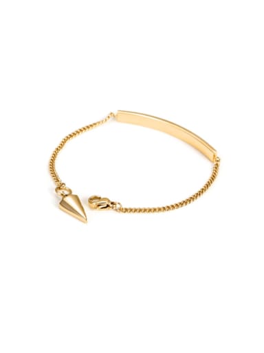 14K Gold  Rhombus Stainless Steel Bracelet