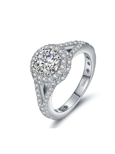 AAA Shining Zircons Noble White Gold Plated Ring