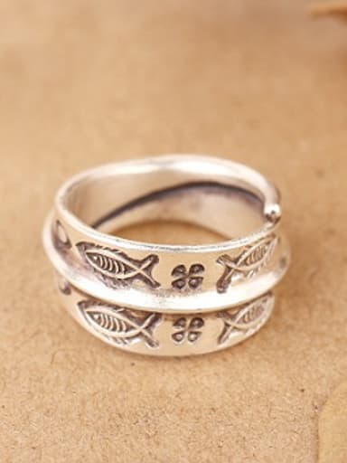 Personalized Little Fishes Opening Handmade Ring