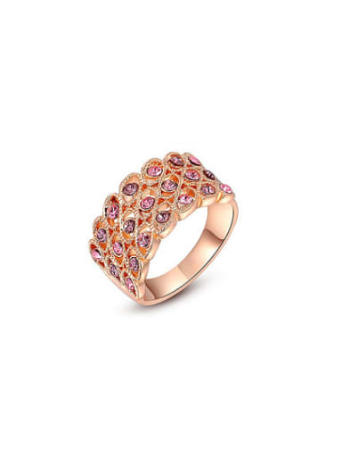 All-match Colorful Austria Crystal Geometric Ring