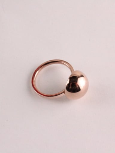 Smooth Semi-ball Titanium Ring
