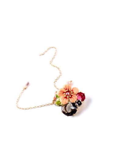 Personality Exaggeration Flower Enamel Necklace