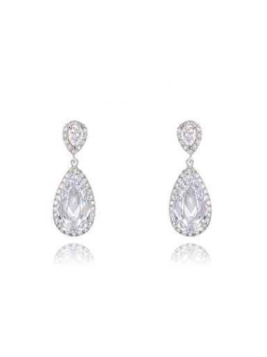 Luxury Water Drop Shaped Austria Crystal Drop Earrings