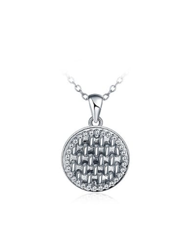 Exquisite Platinum Plated Round Shaped Necklace