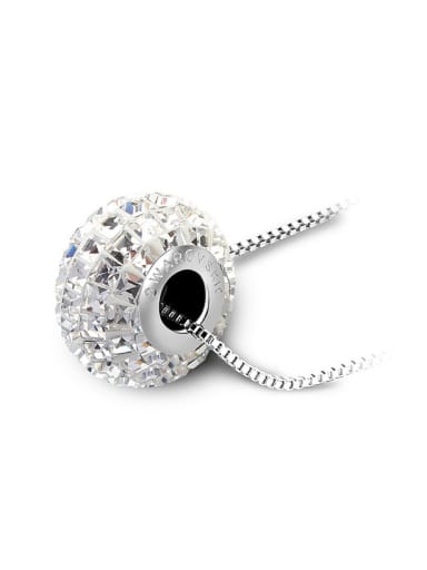 Simple austrian Crystals Bead Pendant Alloy Necklace