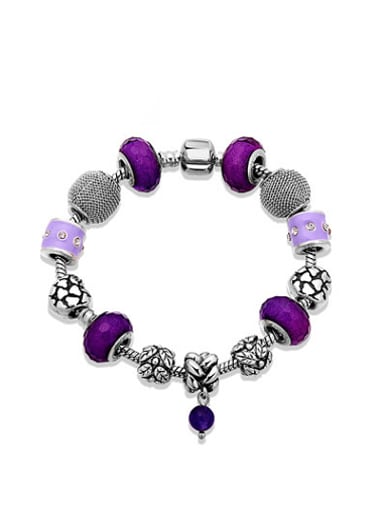 Purple AAA Rhinestones Handmade Bracelet