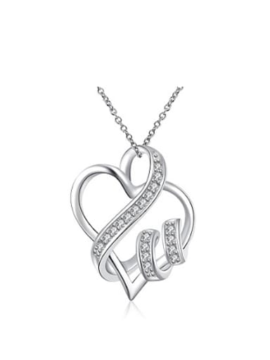 Fashion Hollow Heart-shaped Zircon Necklace