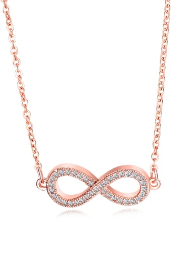 Copper With Rose Gold Plated Simplistic with infinite Necklaces