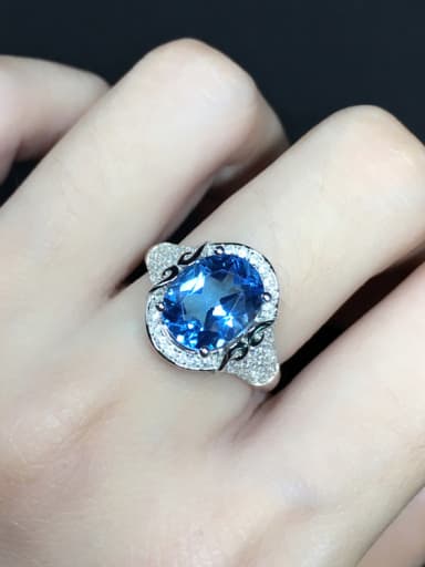 Fashion Oval Gemstone Zircon Ring