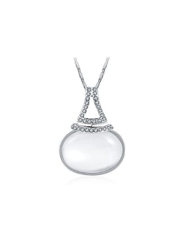 Women Elegant Gourd Shaped Opal Stone Necklace