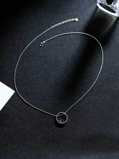 Simple Ring Silver Women Necklace