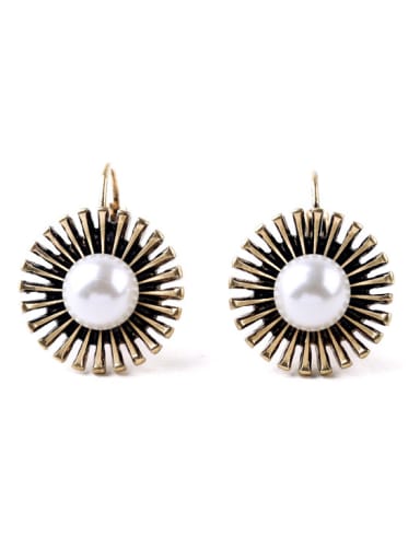 Fresh and Lovely Artificial Pearl Alloy stud Earring
