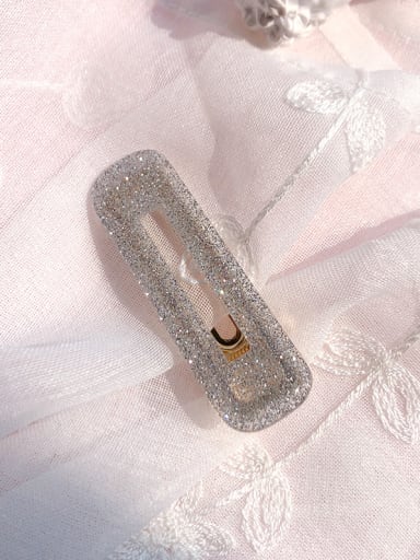Alloy With Cellulose Acetate  Fashion Acrylic Water Droplet Square  Barrettes & Clips