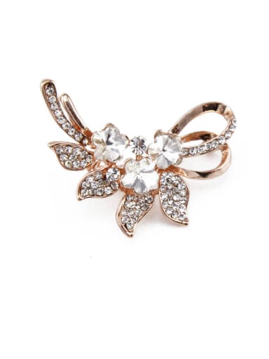 Rose Gold Flower-shaped Brooch