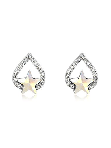 Fashion Star austrian Crystals Water Drop Alloy Stud Earrings