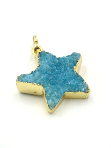 Fashion Natural Crystal Star Gold Plated Pendant