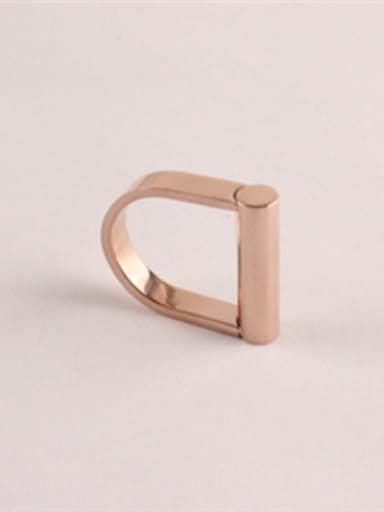 D Shape Fashion Titanium Ring