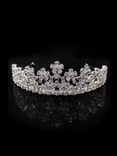 Noble Micro Pave Zircons Crown-shape Wedding Hair Accessories