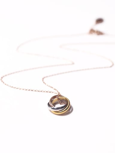 Three Colors Plated Simple Style Women Clavicle Necklace