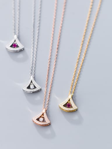 925 Sterling Silver With 18k Gold Plated Delicate Geometric Necklaces