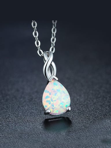 Women Opal Stone Necklace