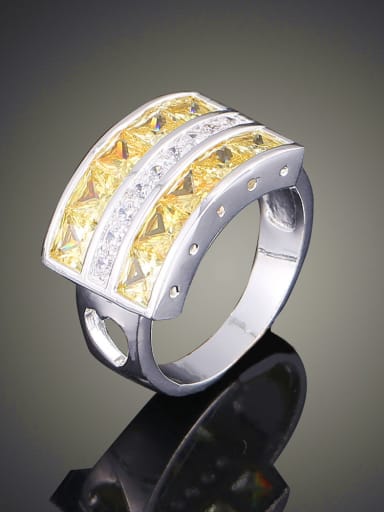 Fashion Zirconias Cubic Rhinestones Copper Ring