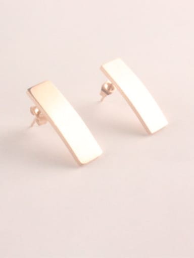 Simple Matt Rectangle Stud Earrings