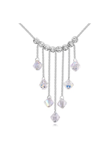 Fashion Little austrian Crystals Tassels Pendant Alloy Necklace