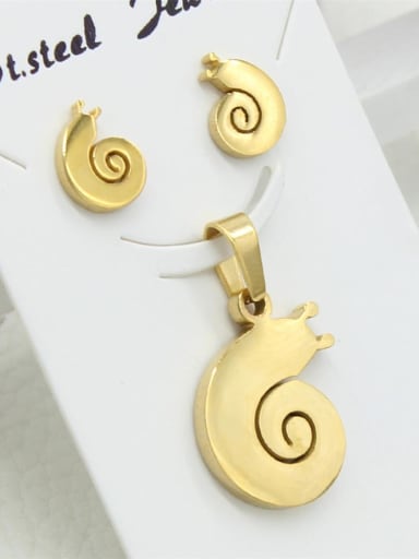 custom Stainless Steel Golden Snail Set