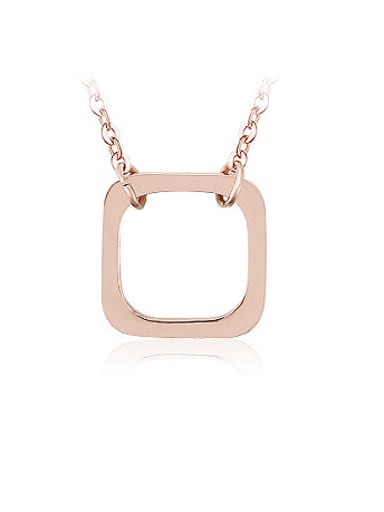 18K Rose Gold Titanium Stainless Steel  Necklace