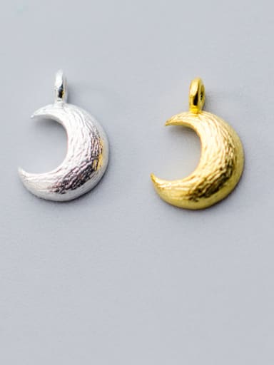 925 Sterling Silver With 18k Gold Plated Simplistic Moon Charms