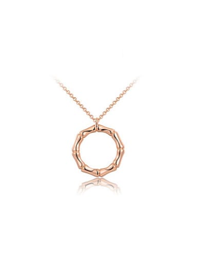 Exquisite Geometric Shaped Rose Gold Plated Necklace