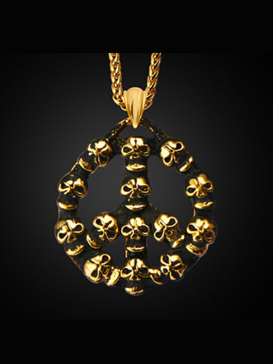 Exaggerated Skulls Necklace