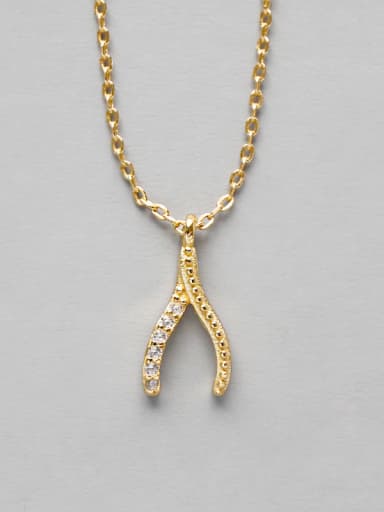 925 Sterling Silver With 18k Gold Plated Simplistic Necklaces