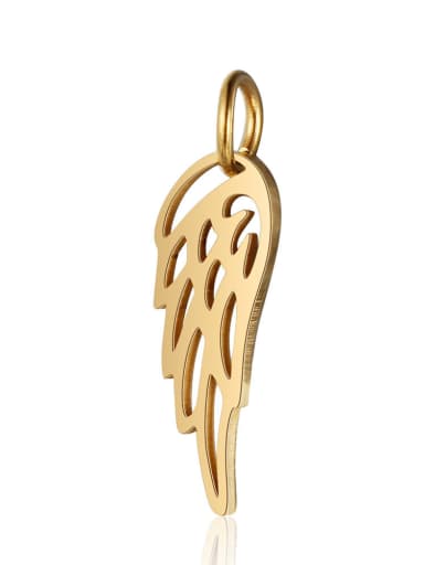 Stainless Steel With Gold Plated Trendy wing Charms